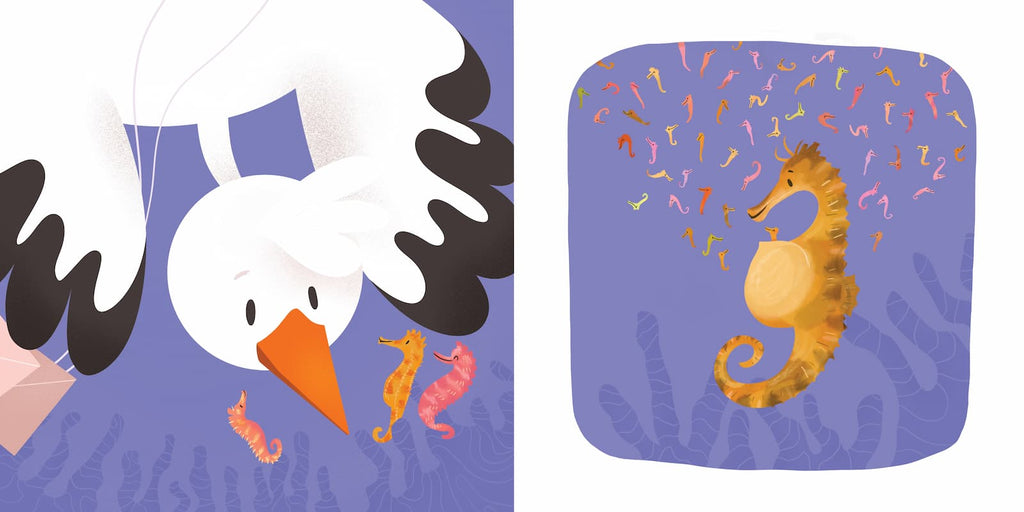 Binnenkant van het kinderboek Storkie viert een feestje.